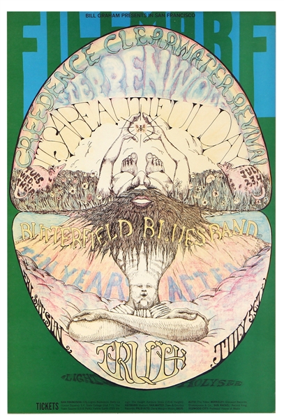 Creedence Clearwater Revival Original Fillmore West Concert Poster