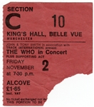 The Who Collection of Keith Moon Stage Used Drumsticks, Keith Moon Signed Plate, Concert Ticket and Pete Townshend’s Guitar Lead Cable November 2nd, 1973