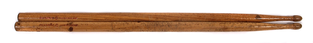 The Who Collection of Keith Moon Stage Used Drumsticks, Keith Moon Signed Plate, Concert Ticket and Pete Townshend’s Guitar Lead Cable November 2nd, 1973