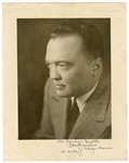 J. Edgar Hoover Signed Print
