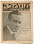 Al Jolson Signed By The Honeysuckle Vine Sheet Music