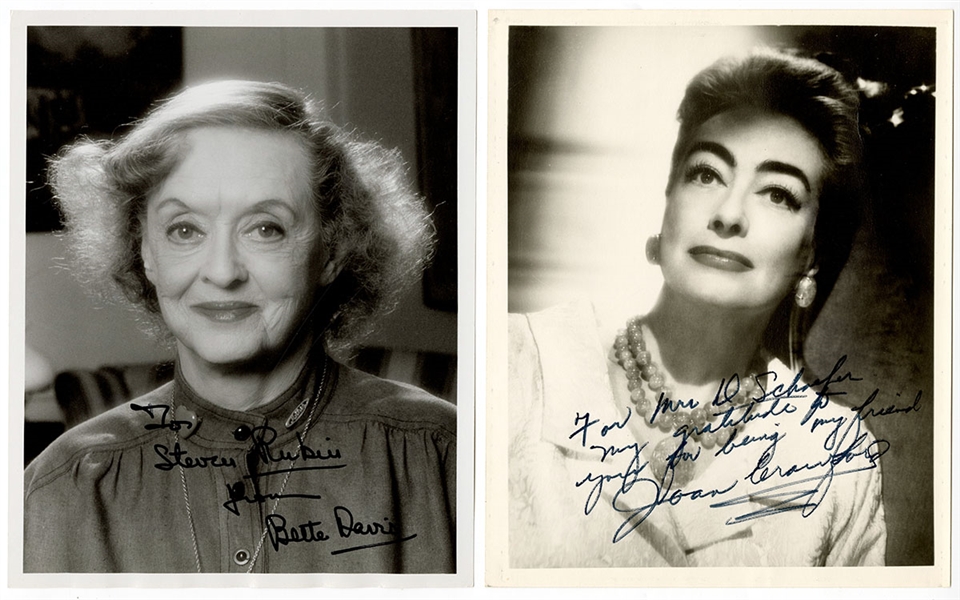Lot of Bette Davis and Joan Crawford Signed Photographs