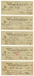 Lot of 5 Thomas Wolfe Signed Checks