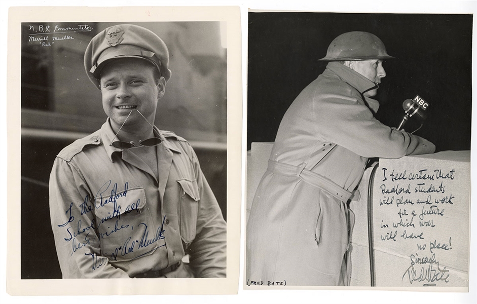 Lot of 4 Signed Military Journalist Photographs (NBC & LIFE Magazine)