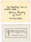 Lot of Allen Ginsberg and Frances Parkinson Keyes Signed Cards