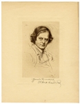 Author Elbert Hubbard Signed Sketch Print