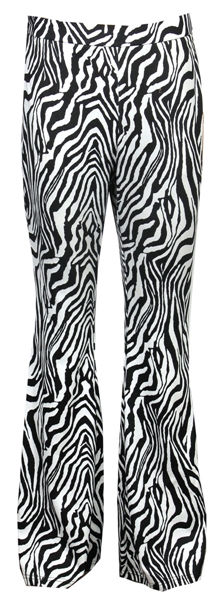 Aerosmith Steven Tyler Stage Worn Zebra-Striped Pants