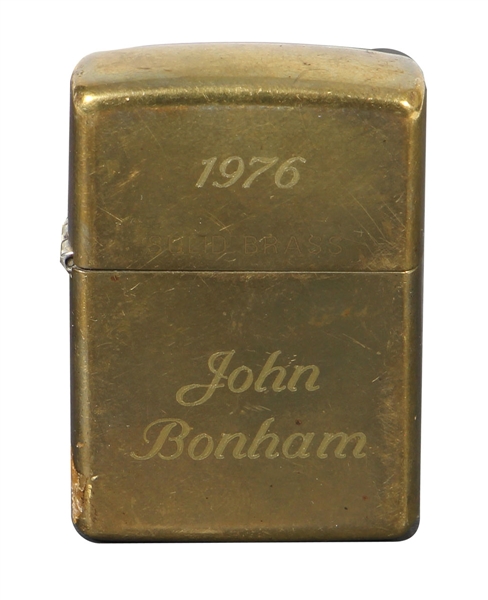 John Bonham Owned & Used "John Bonham 1976" Engraved Lighter