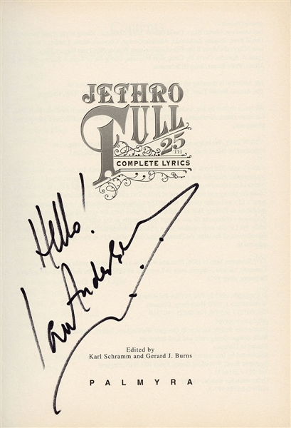 品質保証 Lot Detail  Signed Anderson Ian Tull Jethro - 洋楽