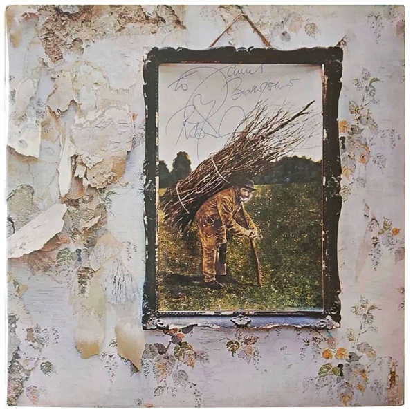 Led Zeppelin Robert Plant Vintage Signed “Led Zeppelin IV” Album