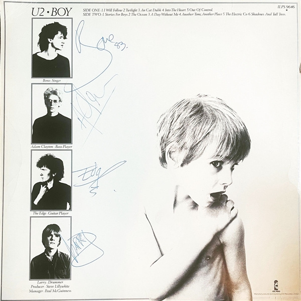 U2 Vintage Band Signed “Boy” Album