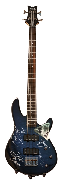 Motley Crue Band Signed Schecter Bass JSA