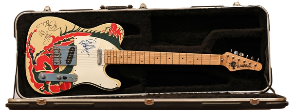 Led Zeppelin Band Signed Custom Dragon Washburn Guitar JSA