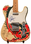 Led Zeppelin Band Signed Custom Dragon Washburn Guitar JSA