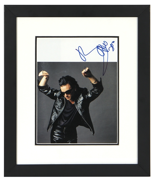 US Bono Signed Photograph