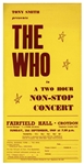 The Who 1969 Fairfield Halls Croydon Handbill (UK