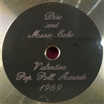 Mary Hopkin Owned 1969 Disc And Music Echo Award
