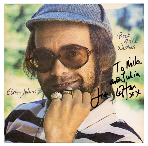 Elton John Autographed Rock Of The Westies Album