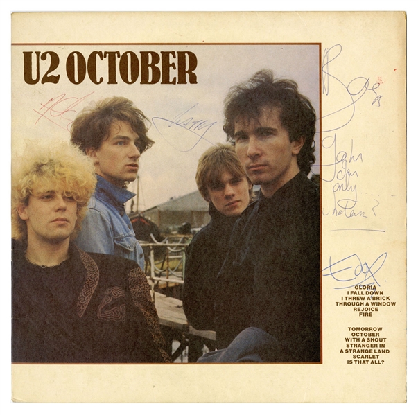 U2 Autographed October Album Liverpool 1983