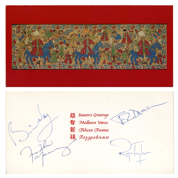 Queen 1980s Autographed Christmas Card