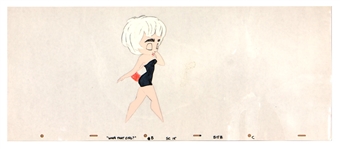MADONNA Who's That Girl Movie Opening Credits Hand Painted Production Animation Cel 215 B 1987