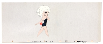 MADONNA Who's That Girl Movie Opening Credits Hand Painted Production Animation Cel 215 C 1987