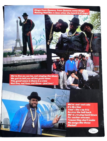 The Beastie Boys and Run DMC Signed Poster JSA