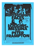 Faces featuring Rod Stewart, Peter Frampton and More at Hughes Stadium in Sacramento, CA in 1975 Concert Poster