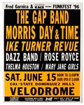 Ike Turner/Morris Day/Gap Band/Mary Jane Girls Original Cardboard Concert Poster