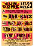 Mary Jane Girls/The Bar-Kays Original Globe Cardboard Concert Poster