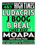 Ludacris/J Moog/B Real/Chief Keef Original Boxing Style Cardboard Concert Poster