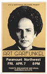 Art Garfunkel Original Pacific Northwest Cardboard Concert Poster