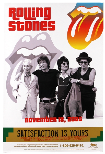 Rolling Stones Original 2005 MGM Grand Hotel Concert Poster