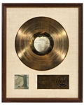 John Lennon “Plastic Ono Band” Gold RIAA White Matte Album Award Presented to John Ono Lennon
