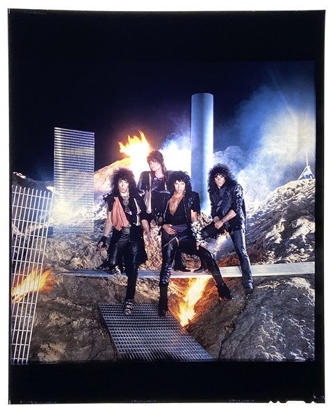 KISS Animalize Album Uncropped Back Cover 10" x 7.75" Master Color Oversize Transparency Slide 1984 -- purchased 2001 Official Kiss Auction Pt2