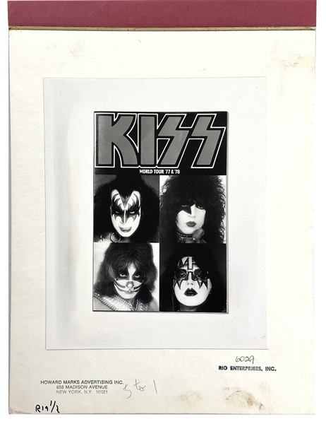 KISS Love Gun / Alive 2 Tour Program Master Proof Photo for Kiss Army Order Form Template -- purchased from 2001 Official Kiss Auction Pt2