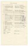 Extremely Rare Beatles Pete Best Owned 1964 U.S.& Canada Concert Tour Itinerary