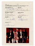 Supergroup Travelling Wilburys Signed Publishing Contract JSA