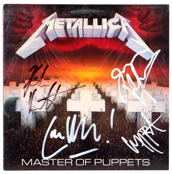 Metallica Band Signed “Master of Puppets” Album with Cliff Burton (JSA & REAL)
