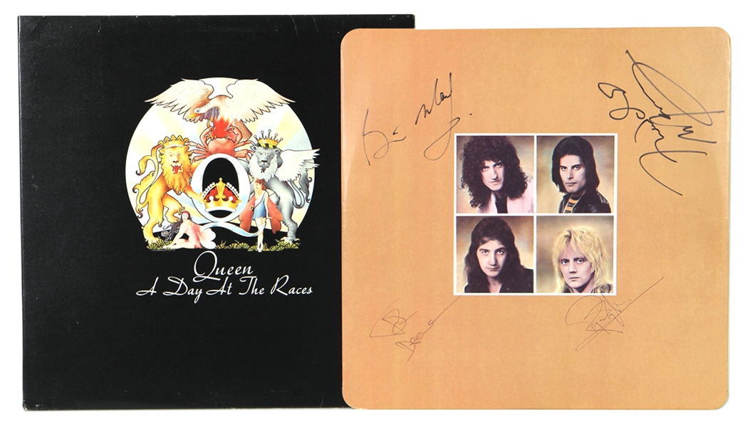 Queen Band Signed “A Day At The Races” Album Sleeve (JSA & REAL)