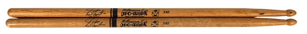 Neil Peart Stage Used Drumsticks with Tour Ephemera