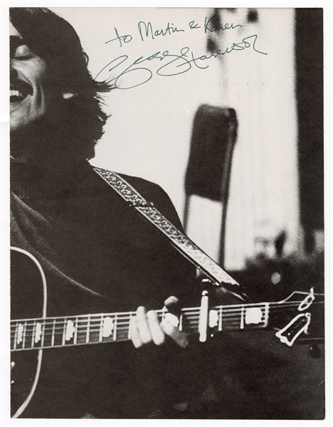 The Beatles George Harrison Signed Book Photograph (JSA)