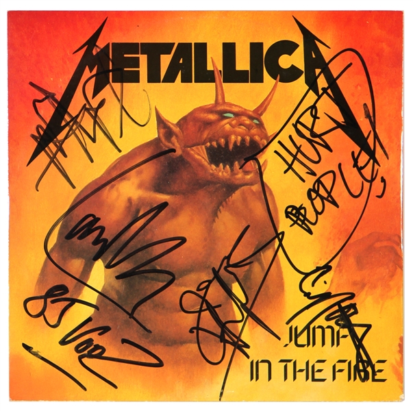 Metallica Band Signed “Jump in the Fire” Album with Cliff Burton (JSA & REAL)