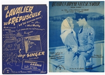 Lot of 3 French and German Elvis Presley Vintage Sheet Music