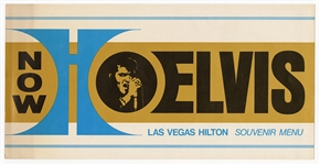 Lot of 2 Gold Colorway Elvis Presley Hilton International Las Vegas Souvenir Menus