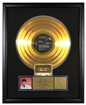 Elvis Presley “Spinout” RIAA Gold Sales Record Award