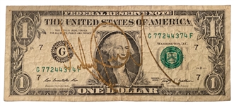 Michael Jackson Signed 2009 Dollar Bill (REAL)