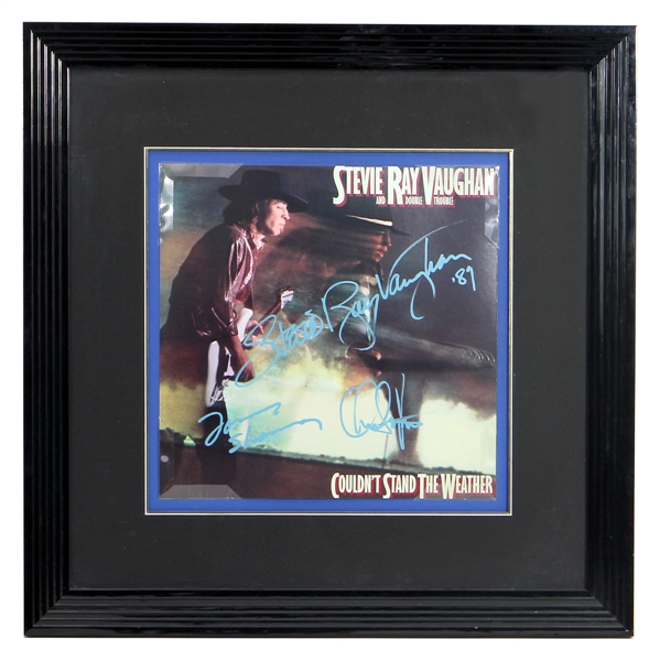 Stevie Ray Vaughan and The Double Trouble Signed “Couldn’t Stand the Weather” Album (REAL)