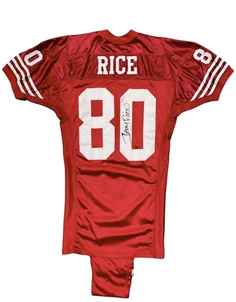 Circa 1991 Jerry Rice SF 49ers Game-Used & Signed Jersey