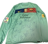 Lionel Messi 2011/2012 FC Barcelona Match Worn Long Sleeve Nike Model Jersey Signed by Team